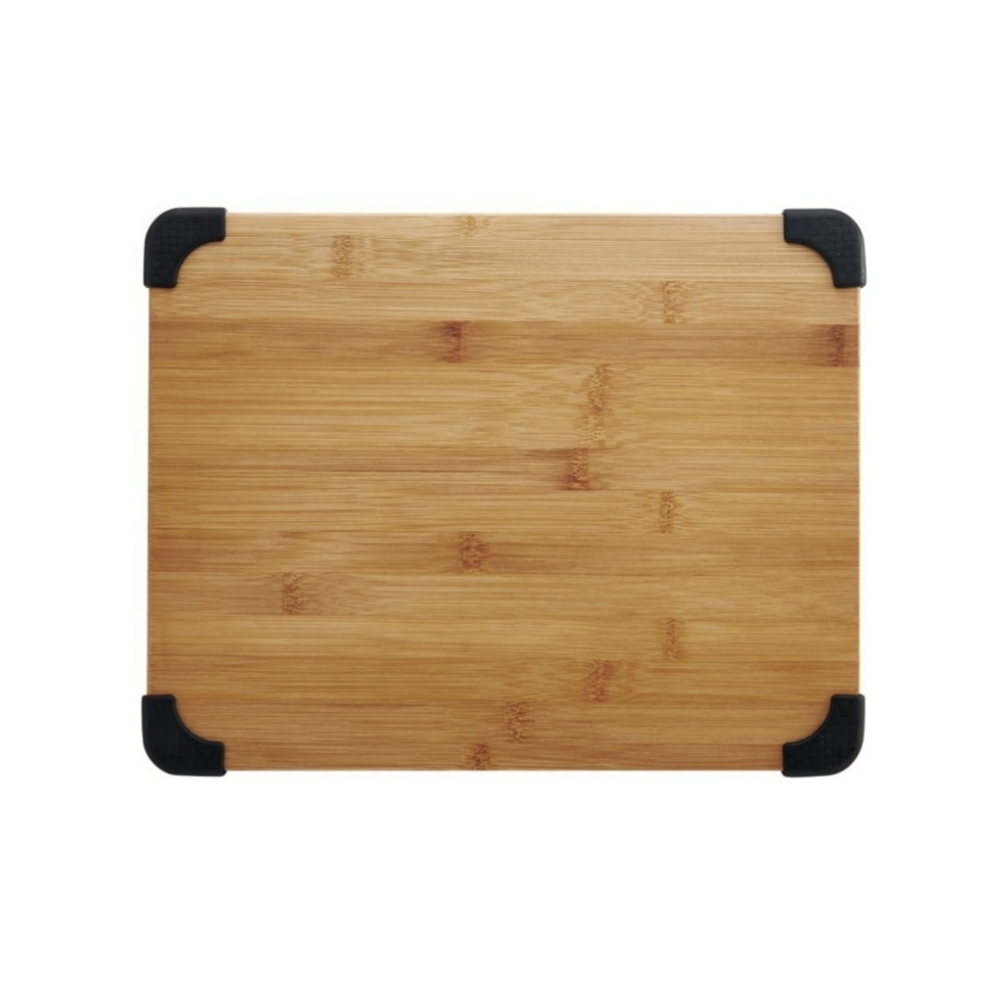 NEW Fabeware 11x14 Inch Nonslip Bamboo  Cutting Board In Black Corners